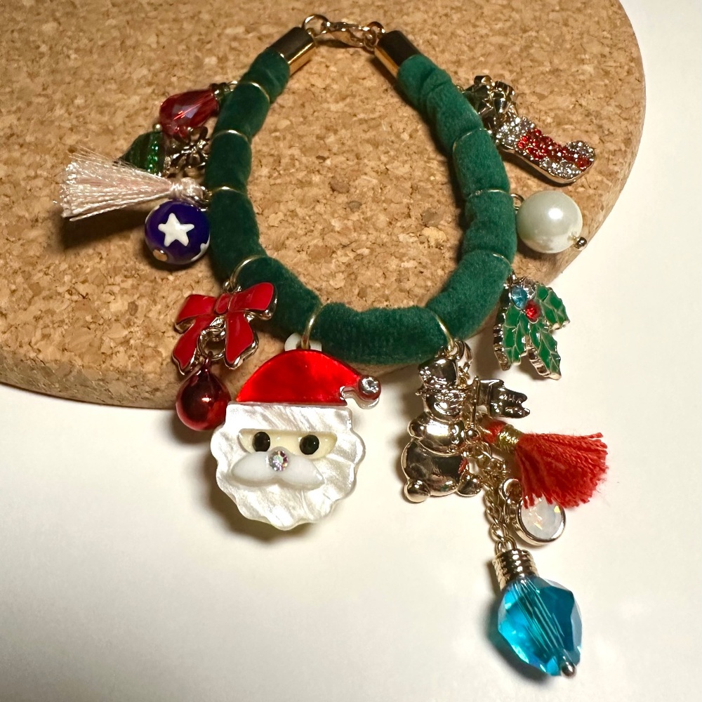 Christmas Santa Charm Bracelet